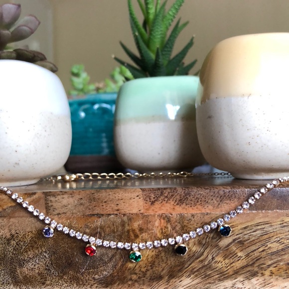 Urban Outfitters multicolored rhinestone Choker - Picture 5 of 8